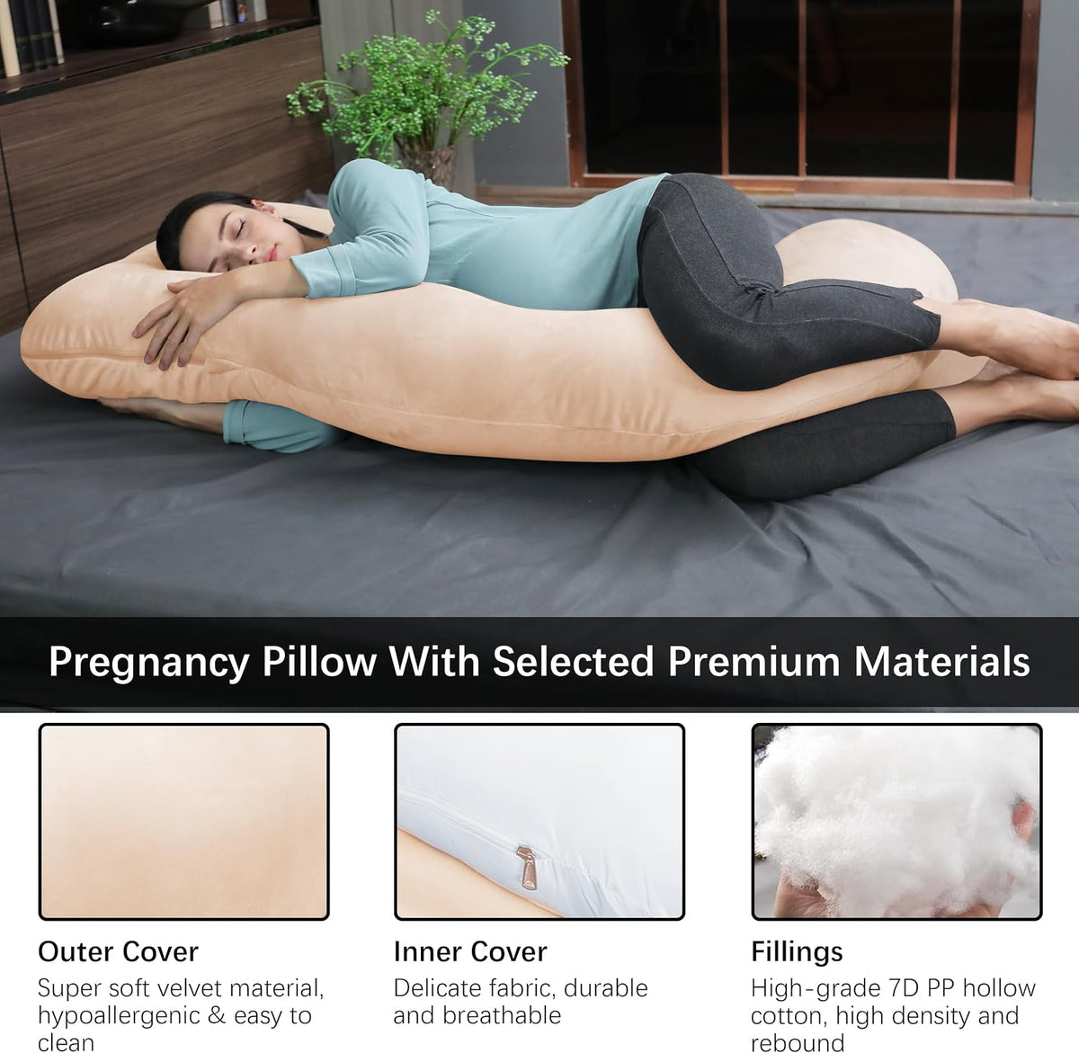 MOON PARK - Almohadas de embarazo y maternidad de cuerpo completo p...