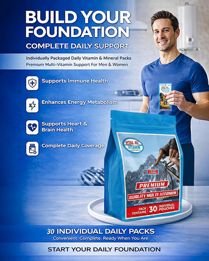 VITAL 4U® Vitamina - Multivitamínico prémium para hombres y mujeres...