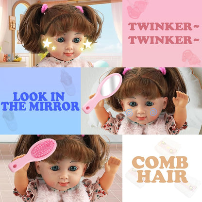 SMIESSKIDDO Muñeca de Bebé - Muñecas Interactivas Parlantes de 12&#...
