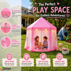 Tienda de campaña ORIAN Princess para niñas, tienda de juegos rosa...