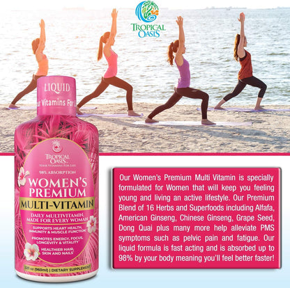 Multivitamínico líquido premium para mujeres | Multivitamínico para...