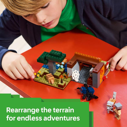 LEGO Minecraft La Expedición Minera del Armadillo - Figuras de Juguete y Set de Juego - Juguete de Construcción de Minecraft para Niños, Niños y Niñas, Mayores de 8 años - con Figuras de Juegos para