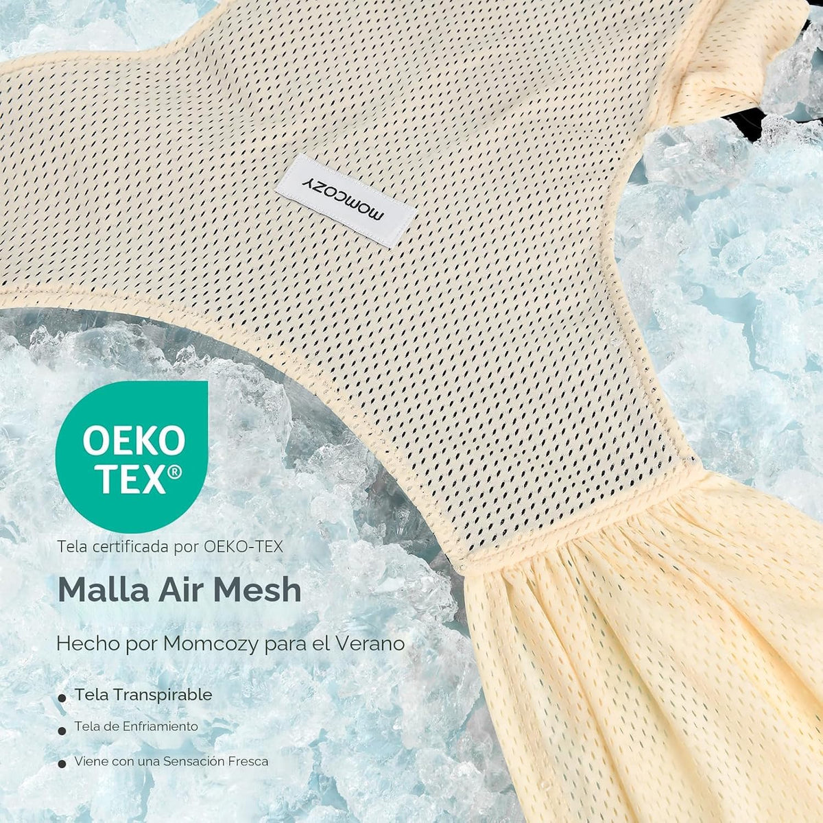 Momcozy Portabebés AirMesh \u2013 El cabestrillo de verano perfecto...