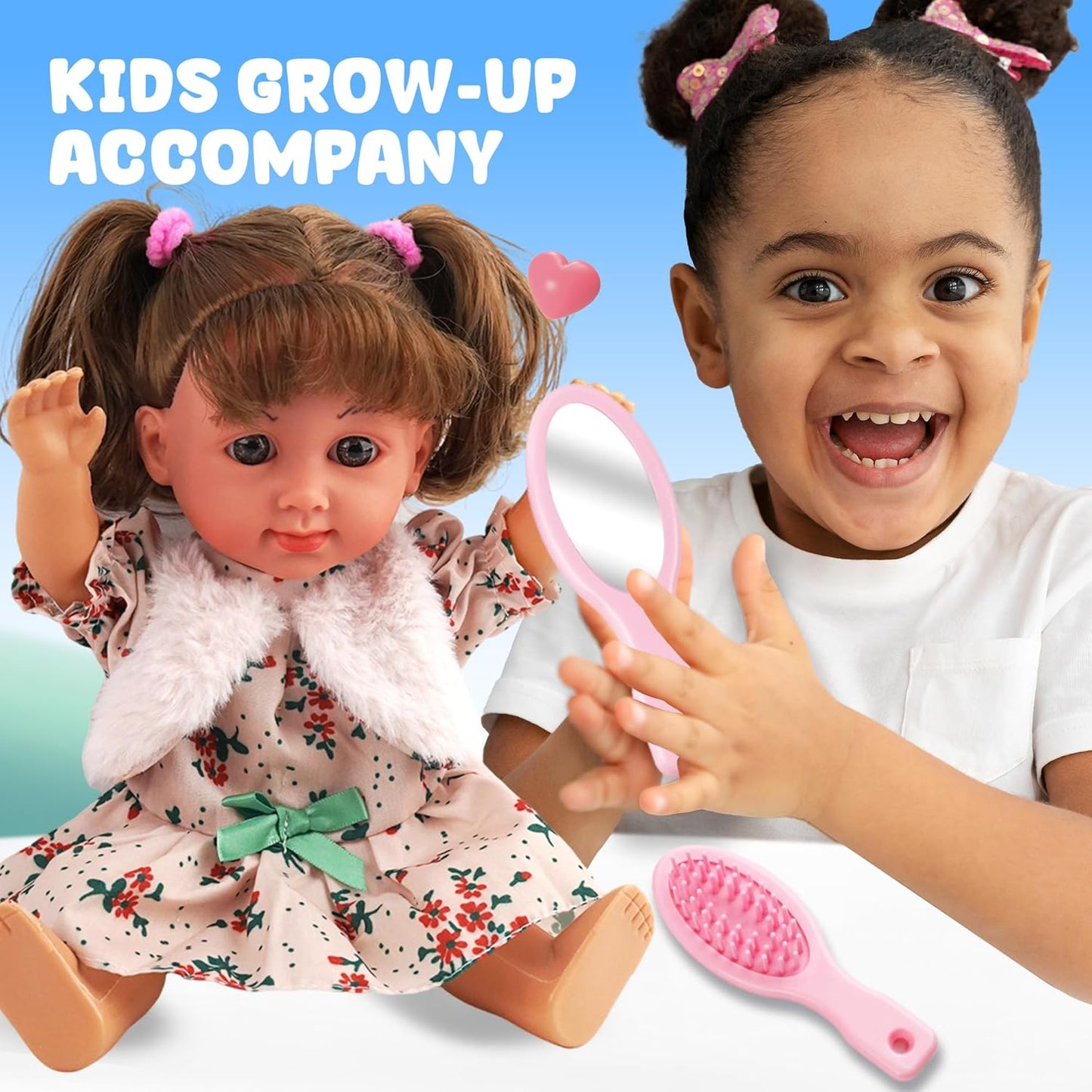 SMIESSKIDDO Muñeca de Bebé - Muñecas Interactivas Parlantes de 12&#...