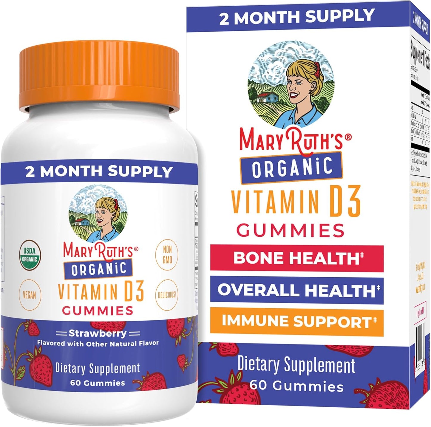 MaryRuth Organics Gomitas orgánicas de vitamina D3 | 1000 UI | USDA...