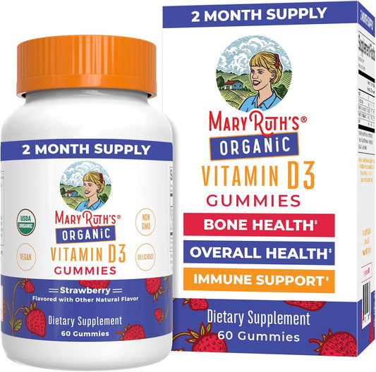 MaryRuth Organics Gomitas orgánicas de vitamina D3 | 1000 UI | USDA...