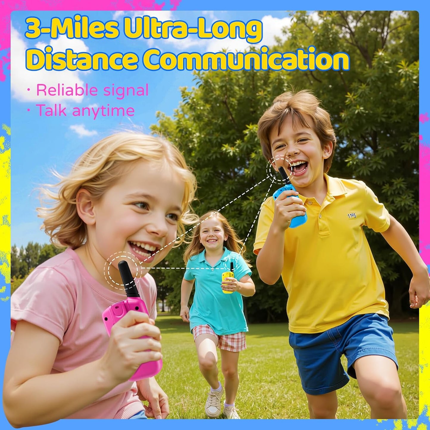 Walkie Talkies para Niños Recargables, 2000 mAh Duración de 3-4 Día...