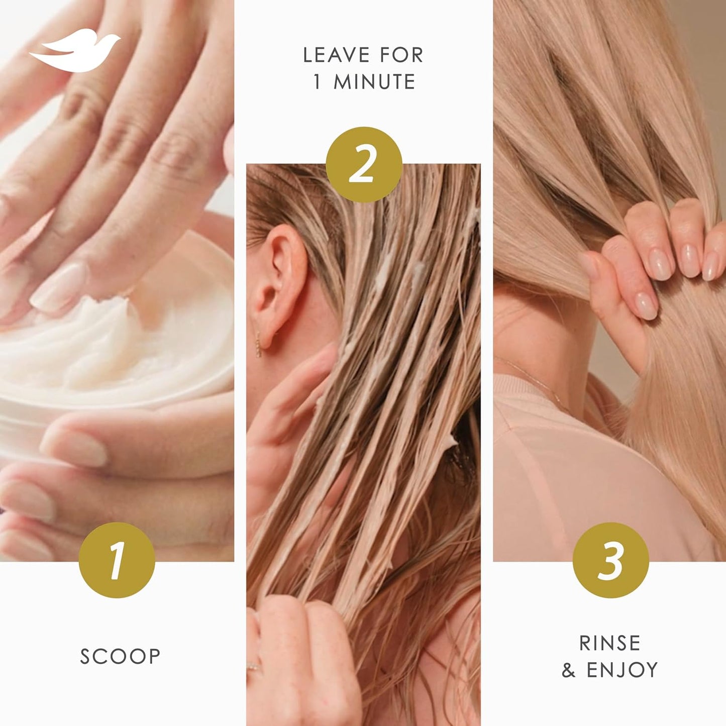 Dove Hair Bond Strength - Máscara de suero 10 en 1 para cabello quí...
