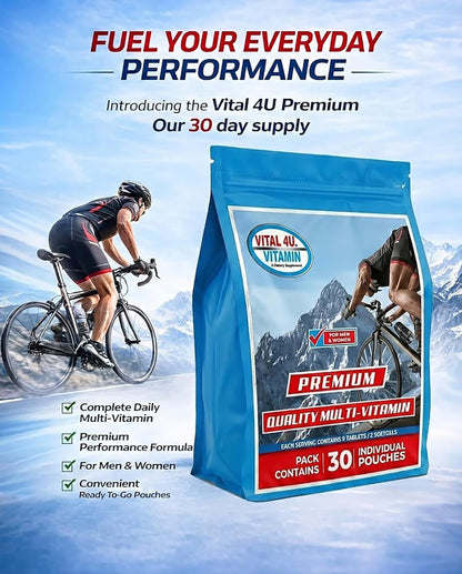 VITAL 4U® Vitamina - Multivitamínico prémium para hombres y mujeres...