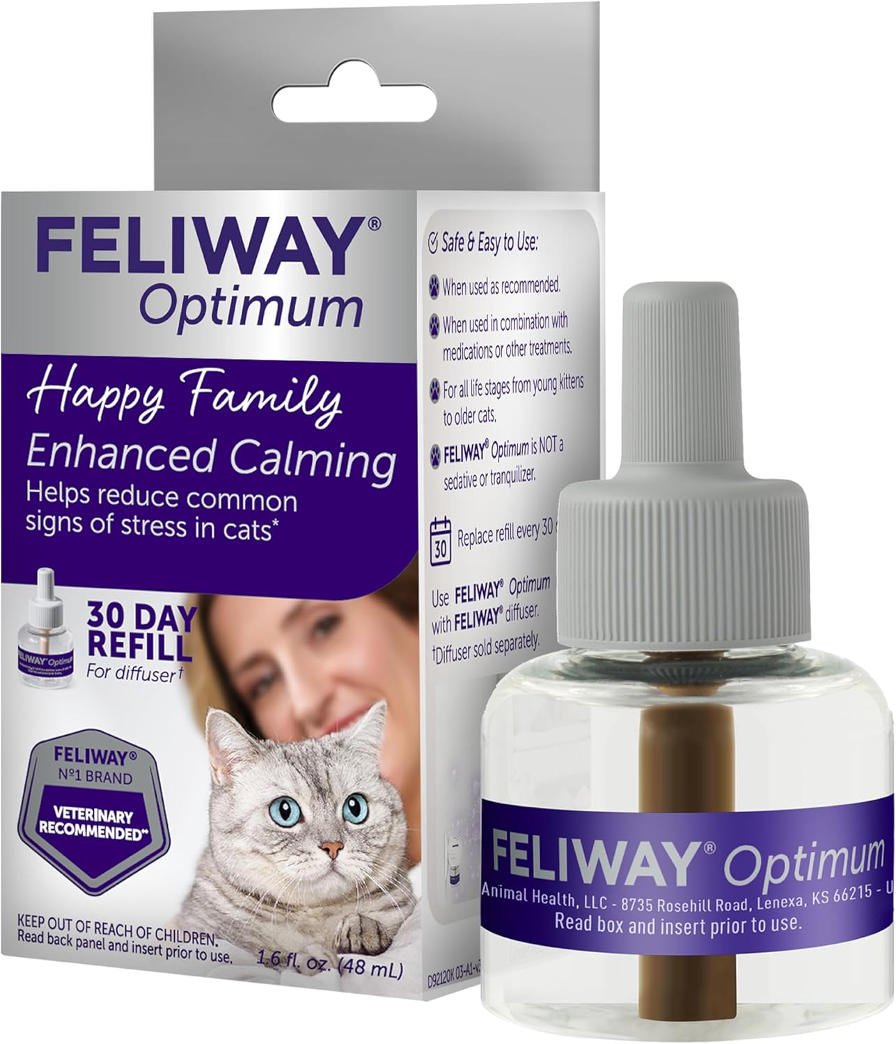 FELIWAY Optimum - Recambio de difusor calmante para gatos (1 paquet...