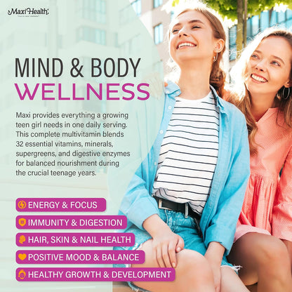Vitaminas adolescentes para niñas de 12 a 17 años, multivitamínico...