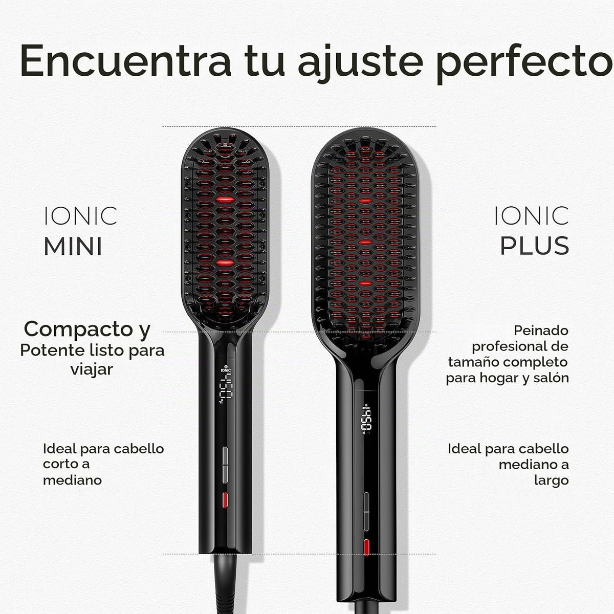 TYMO Cepillo Alisador de Cabello \u2013 Cepillo Alisador Compacto I...