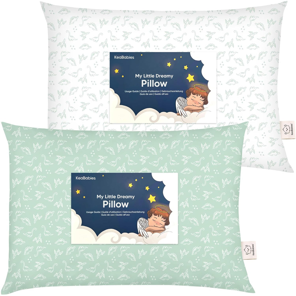 KeaBabies - Pack de 2 almohadas para niños pequeños de 13x18 - Almo...