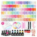 VANREESA Kit de esmalte de uñas de gel con luz UV, 53 piezas, juego...