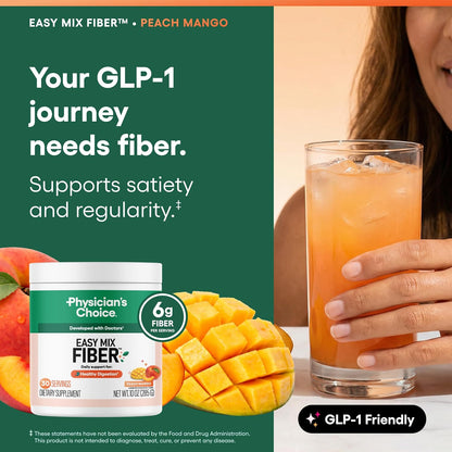 Physician's CHOICE Fibra Easy Mix para la salud digestiva y reg...