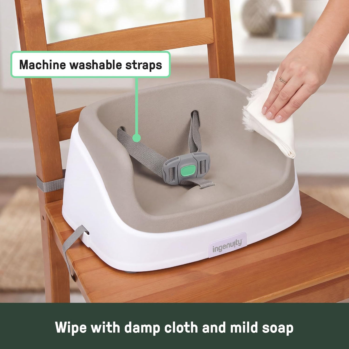 Ingenuity SmartClean - Asiento elevador para mesa de comedor con co...