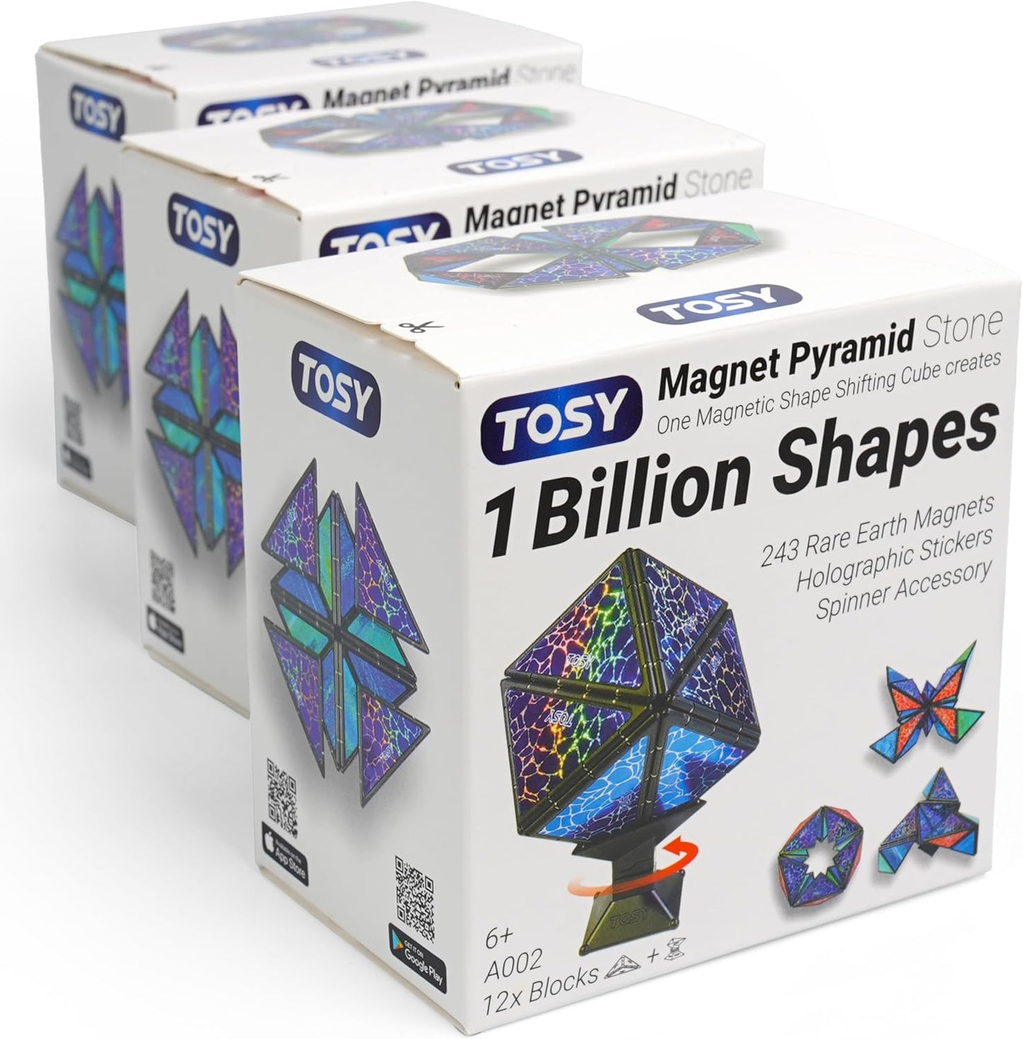 TOSY Piedra piramidal magnética: 1 cubo se transforma en mil millon...
