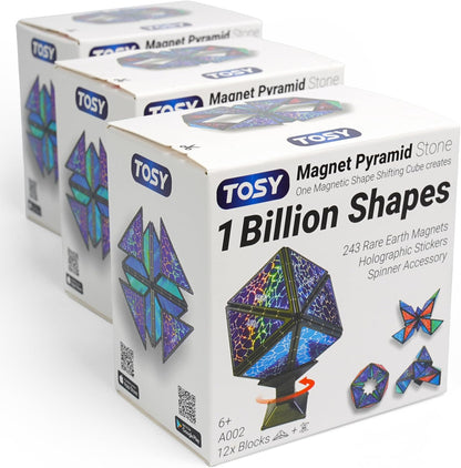 TOSY Piedra piramidal magnética: 1 cubo se transforma en mil millon...