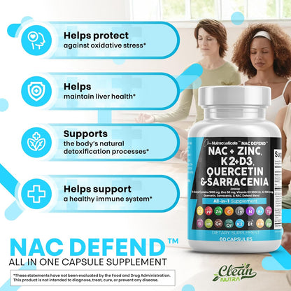 Suplemento de NAC de Clean Nutraceuticals N-Acetil Cisteína Vitamin...