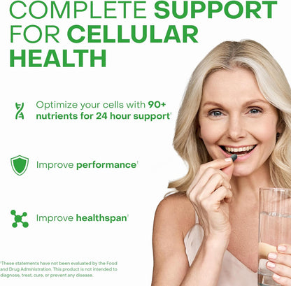 HealhtyCell AM\/PM Healthspan System - 90 vitaminas, minerales, fit...