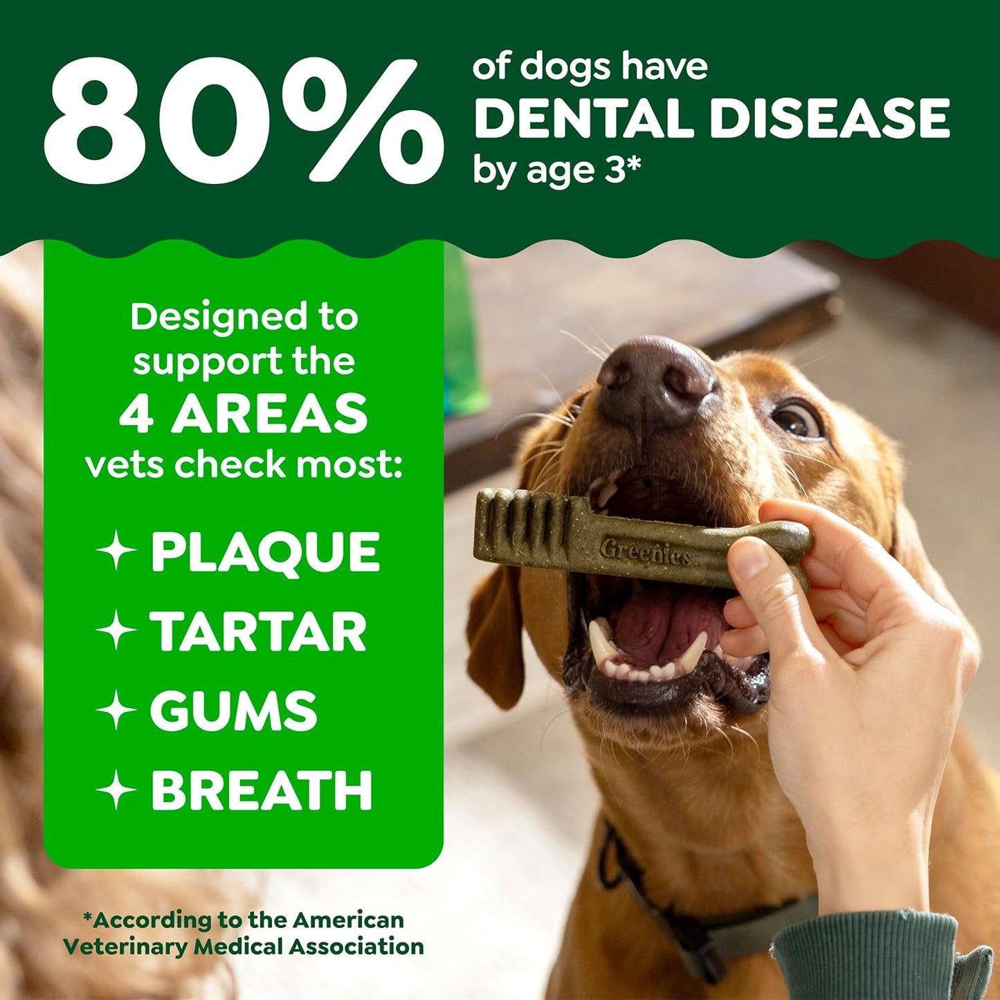 Greenies Golosinas dentales regulares originales para perros, paque...