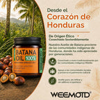 Aceite de batana 100% crudo para cabello de Honduras, 4.06 onzas lí...
