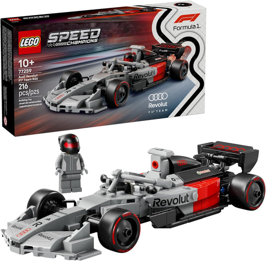 LEGO Speed Champions Audi Revolut F1 Team R26 - Juego de construcción para niños y niñas, a partir de 10 años, kit de coche F1 para exhibir o jugar, regalo para cumpleaños - 77259
