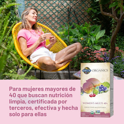 Garden of Life Multivitamin para mujeres de 40 años o más, vitamina...