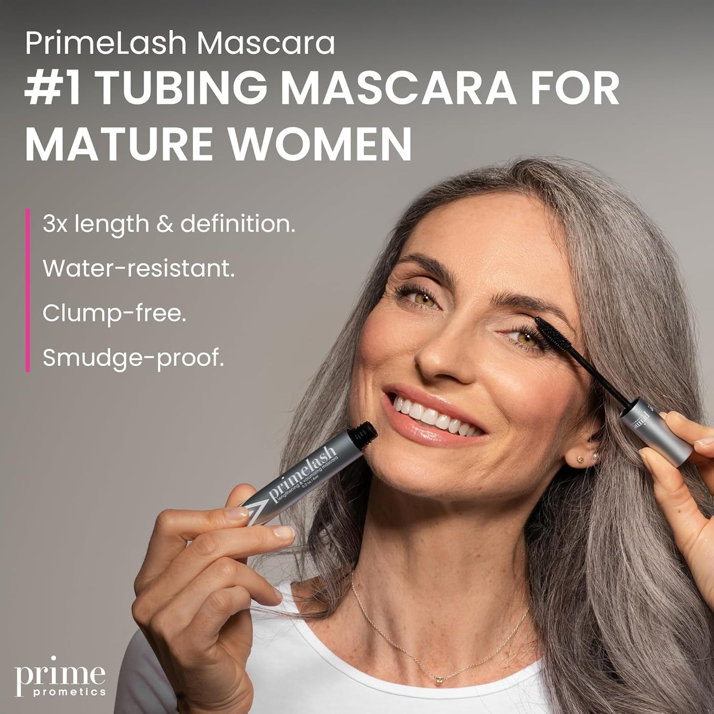 Prime Prometics Máscara PrimeLash para mujeres mayores, voluminizad...