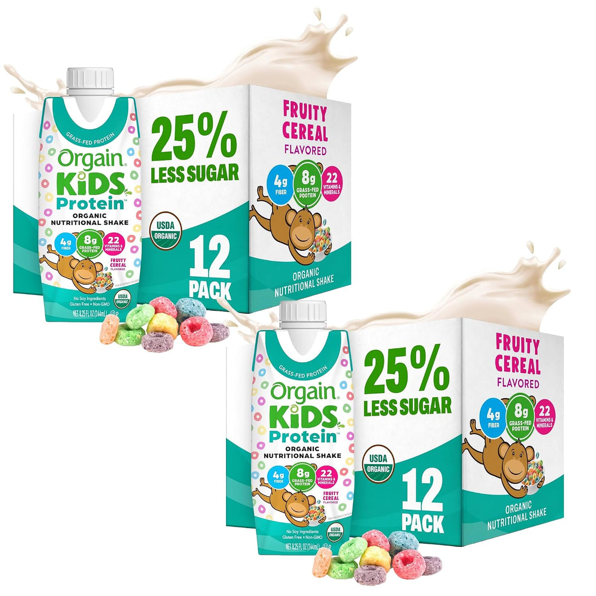Orgain Organic Kids - Batido nutricional de proteínas, cereales fru...