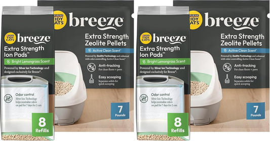 Purina Tidy Cats Breeze - Paquete de recambio extra fuerte para are...