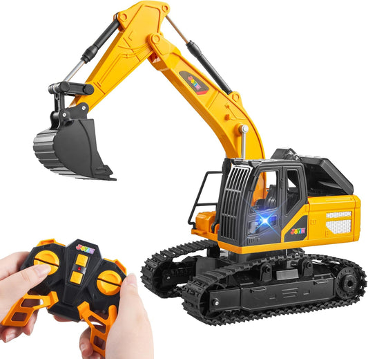 JOYIN Excavadora de Control Remoto Juguetes para Niños, Excavadora...