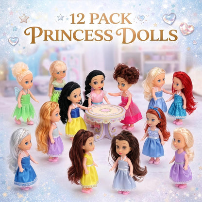 Liberty Imports Paquete de 12 Muñecas Pequeñas de Princesa Real - J...