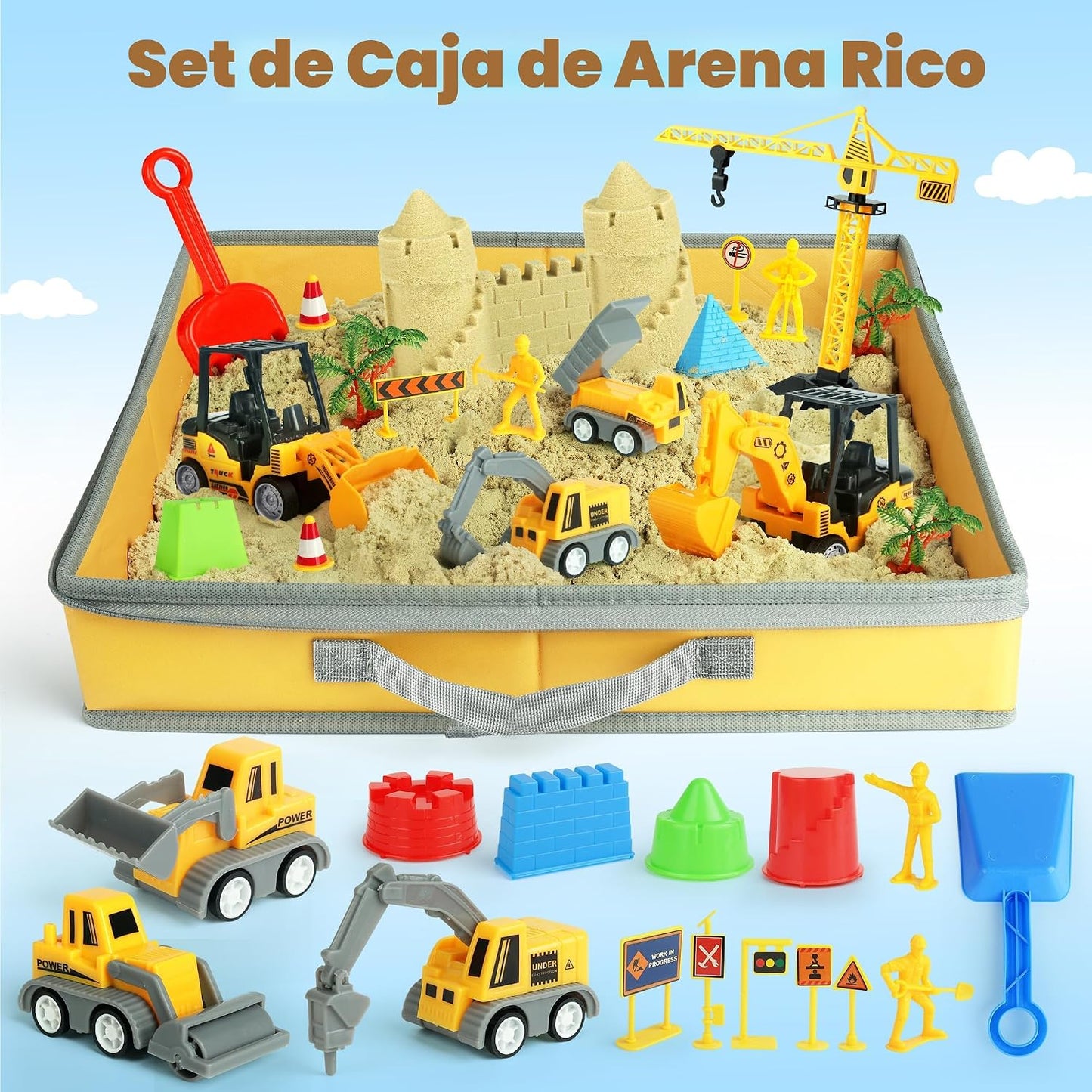 Kit de construcción de arena - Kit de arte de arena de juego de 37...