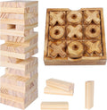 Glintoper Juego de mesas de bloques de torre Tic Tac Toe &amp; Tumb...