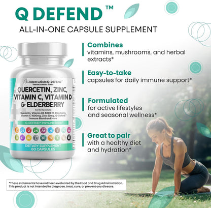 Clean Nutraceuticals Quercetina, Zinc, Vitamina C, Vitamina D, Brom...