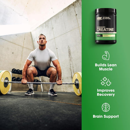 Optimum Nutrition Creatina Micronizada Monohidrato en polvo, sin sa...