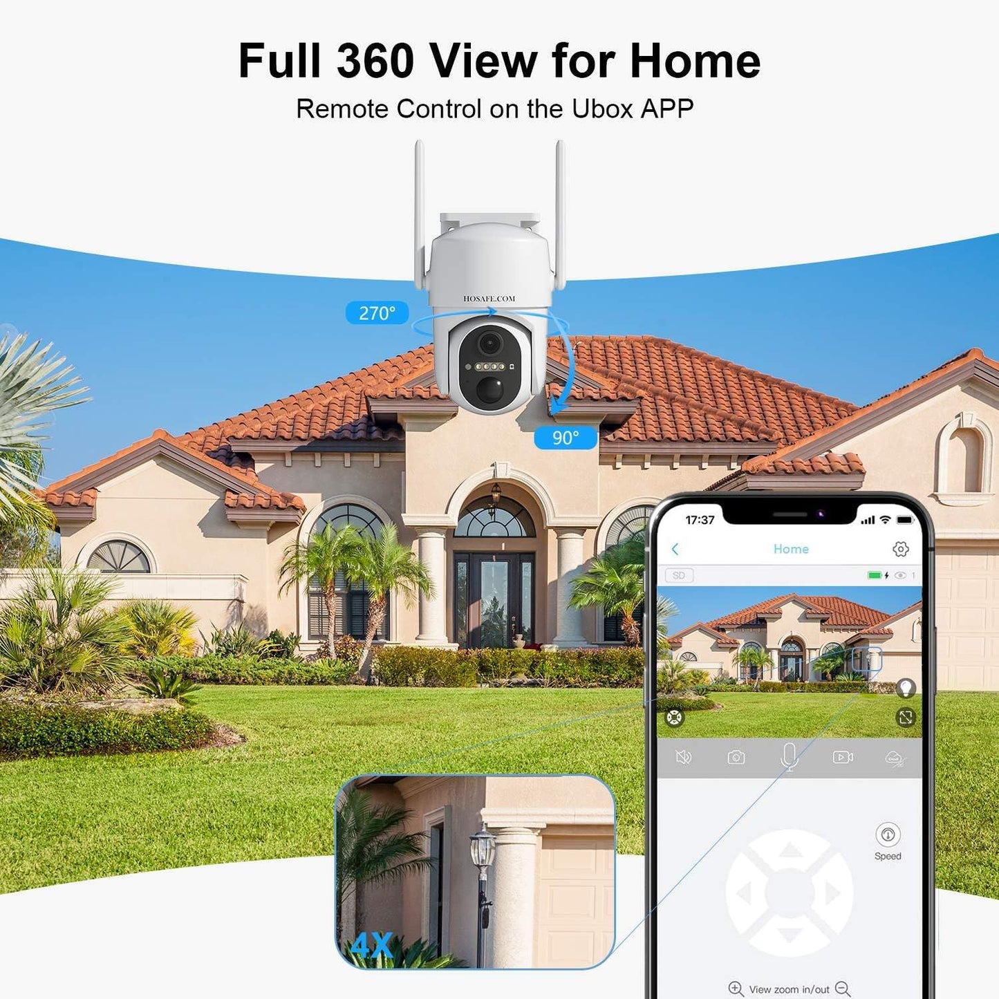 HOSAFE.COM Cámaras de seguridad para el hogar inalámbricas para ext...