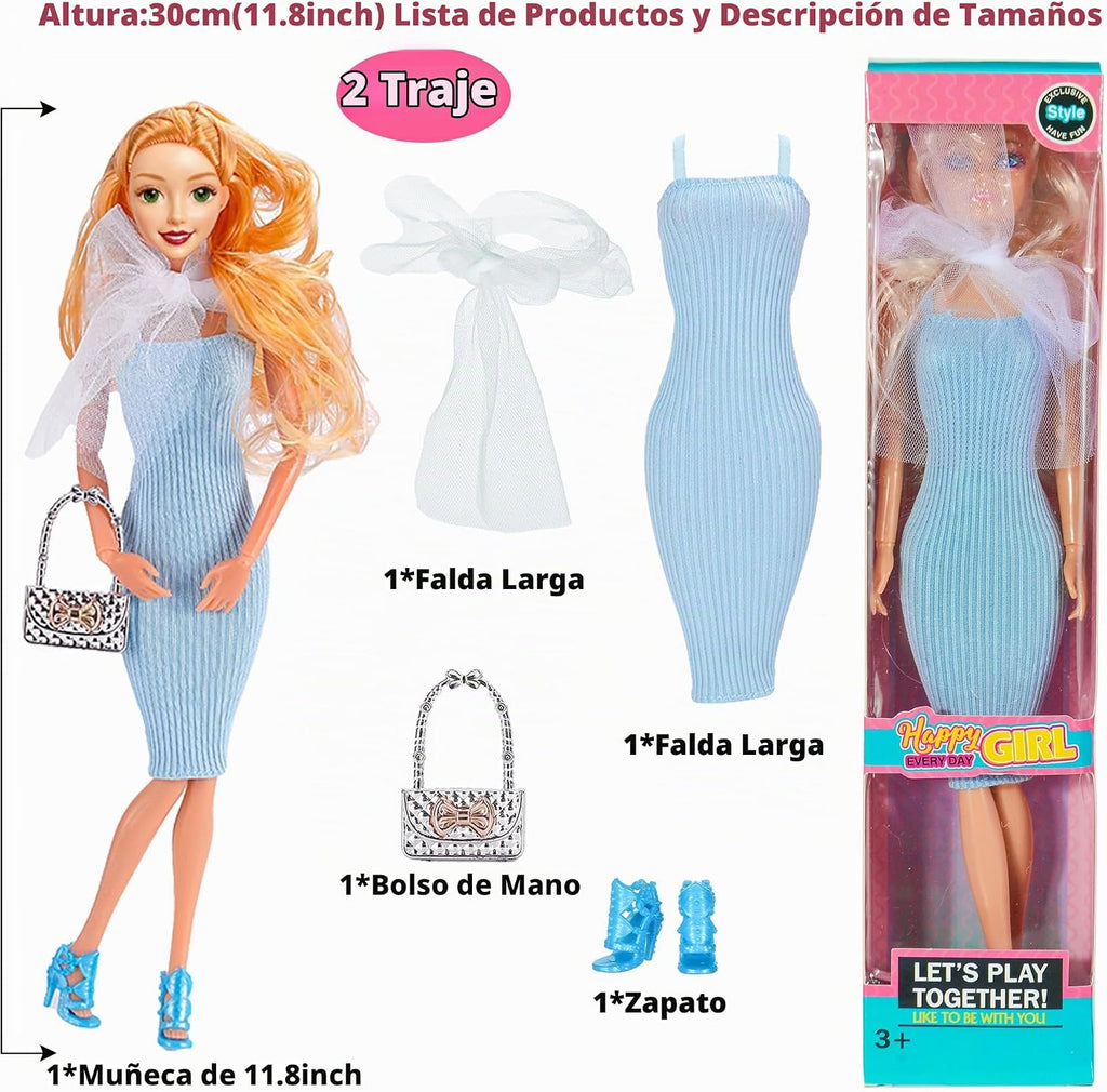 iBayda Paquete de 6 Muñecas Princesas de Juguete Americanas de Moda...