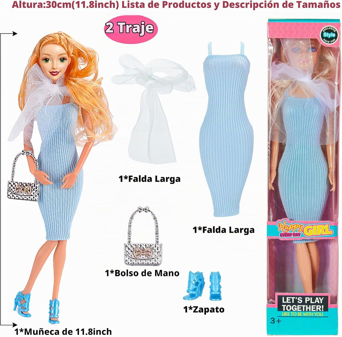 iBayda Paquete de 6 Muñecas Princesas de Juguete Americanas de Moda...