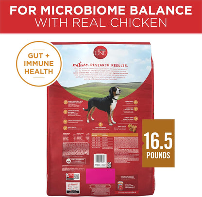 Purina ONE Comida seca para perros con fórmula de pollo y arroz, bo...