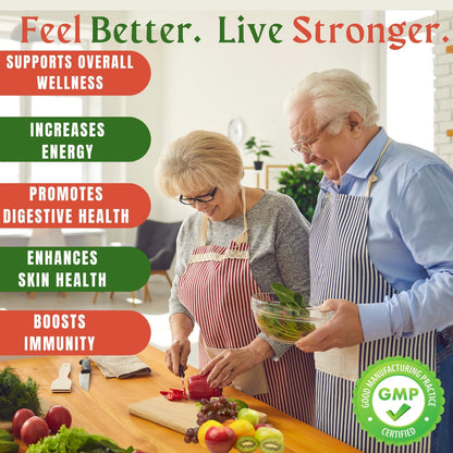 TM NATURALS Suplemento de frutas y verduras para hombres y mujeres,...