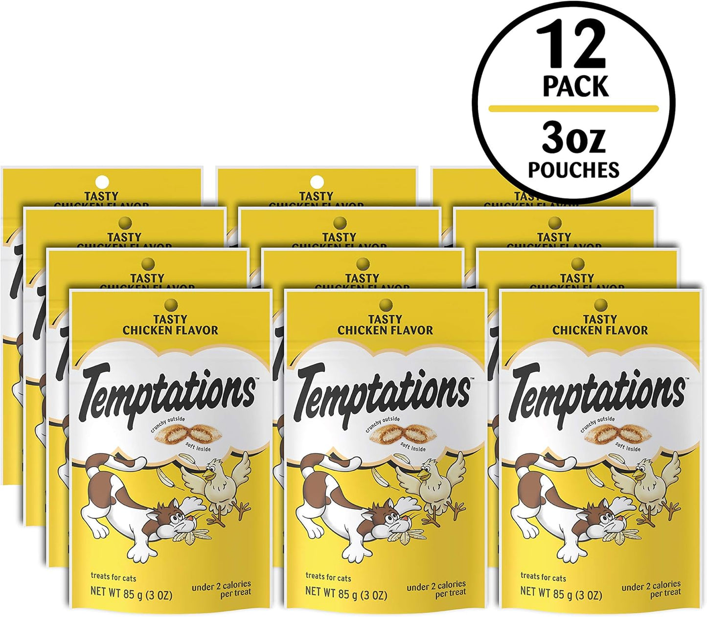 Golosinas Temptations clásicas para gatos, empaque múltiple, Negro