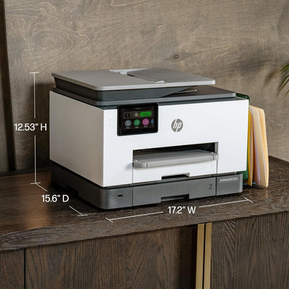 HP OfficeJet Pro 9135e Impresora inalámbrica todo en uno a color por inyección de tinta, imprime, escanea, copia, fax, ADF, impresión a doble cara ideal para la oficina, prueba de 3 meses de tinta
