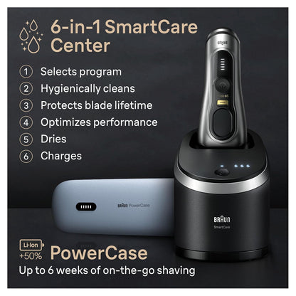 Braun Afeitadora eléctrica Series 9 PRO+, kit de afeitado con 5 ele...