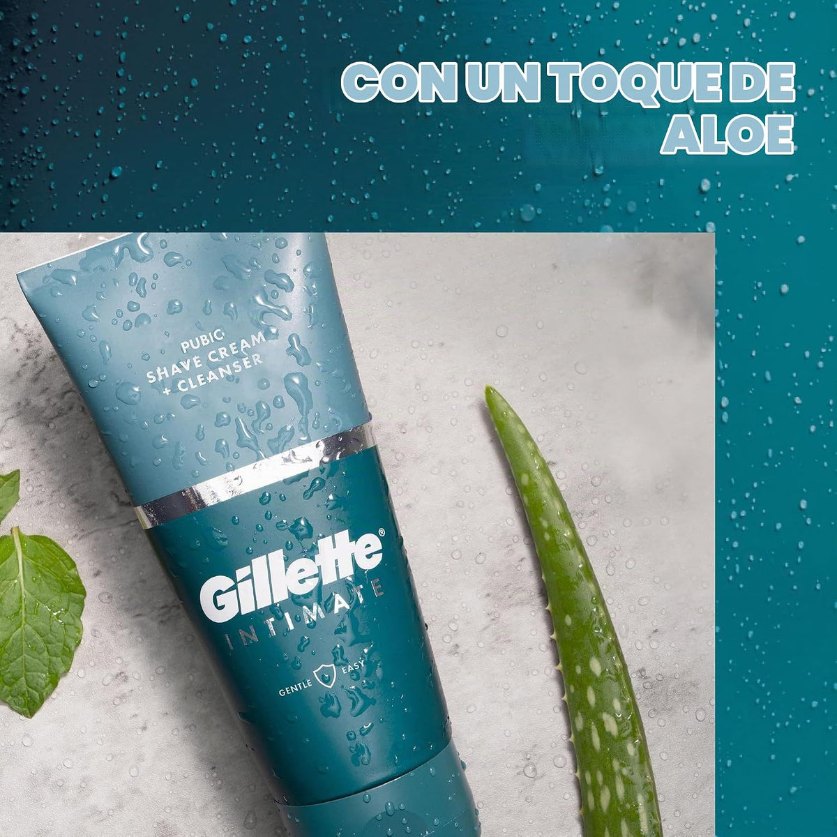Gillette Intimate 2 en 1 Crema de Afeitado Púbico + Limpiador, Fórm...