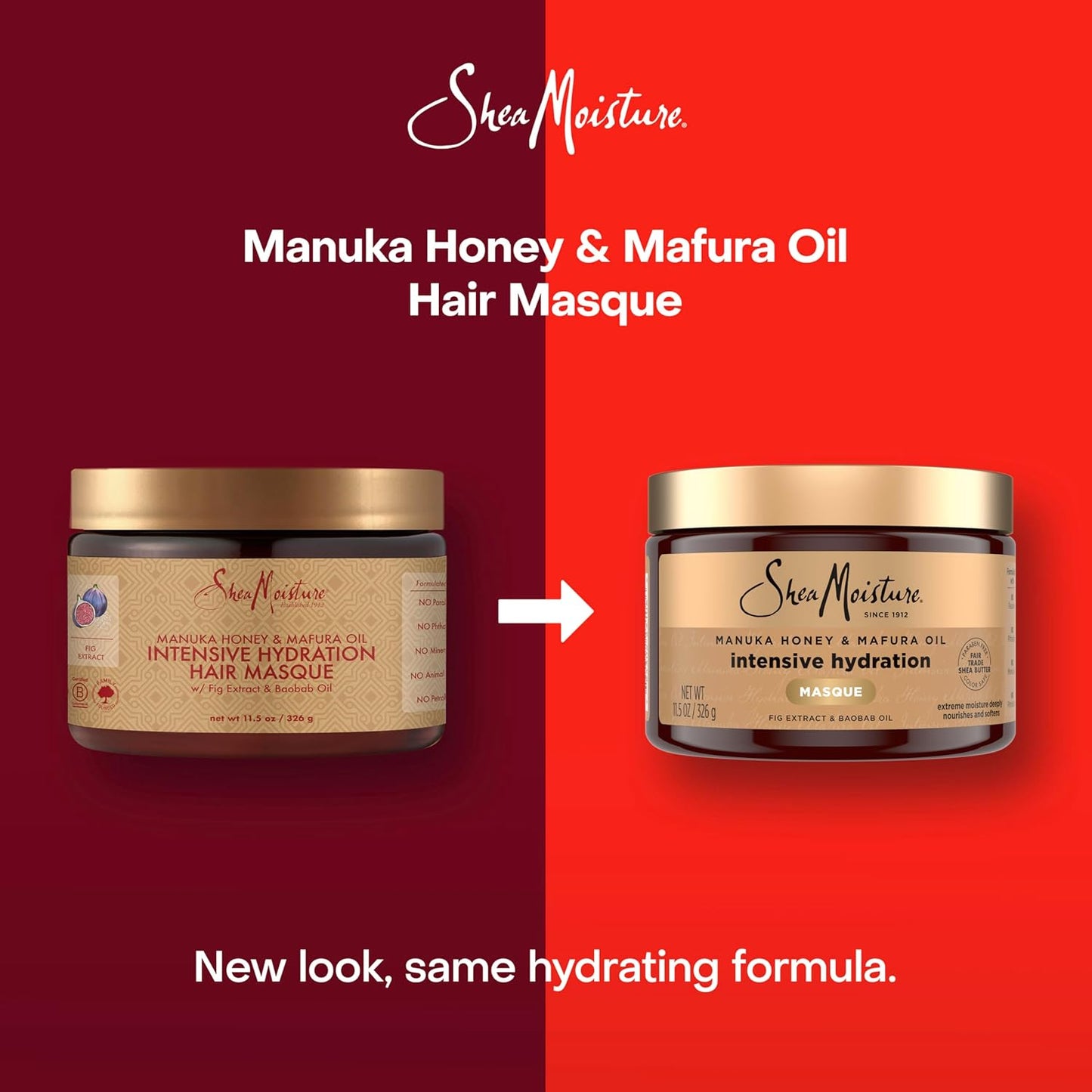 SheaMoisture Mascarilla de hidratación intensiva para el cabello, m...