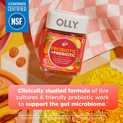 OLLY - Gomitas de probióticos + prebióticos que apoyan la salud dig...