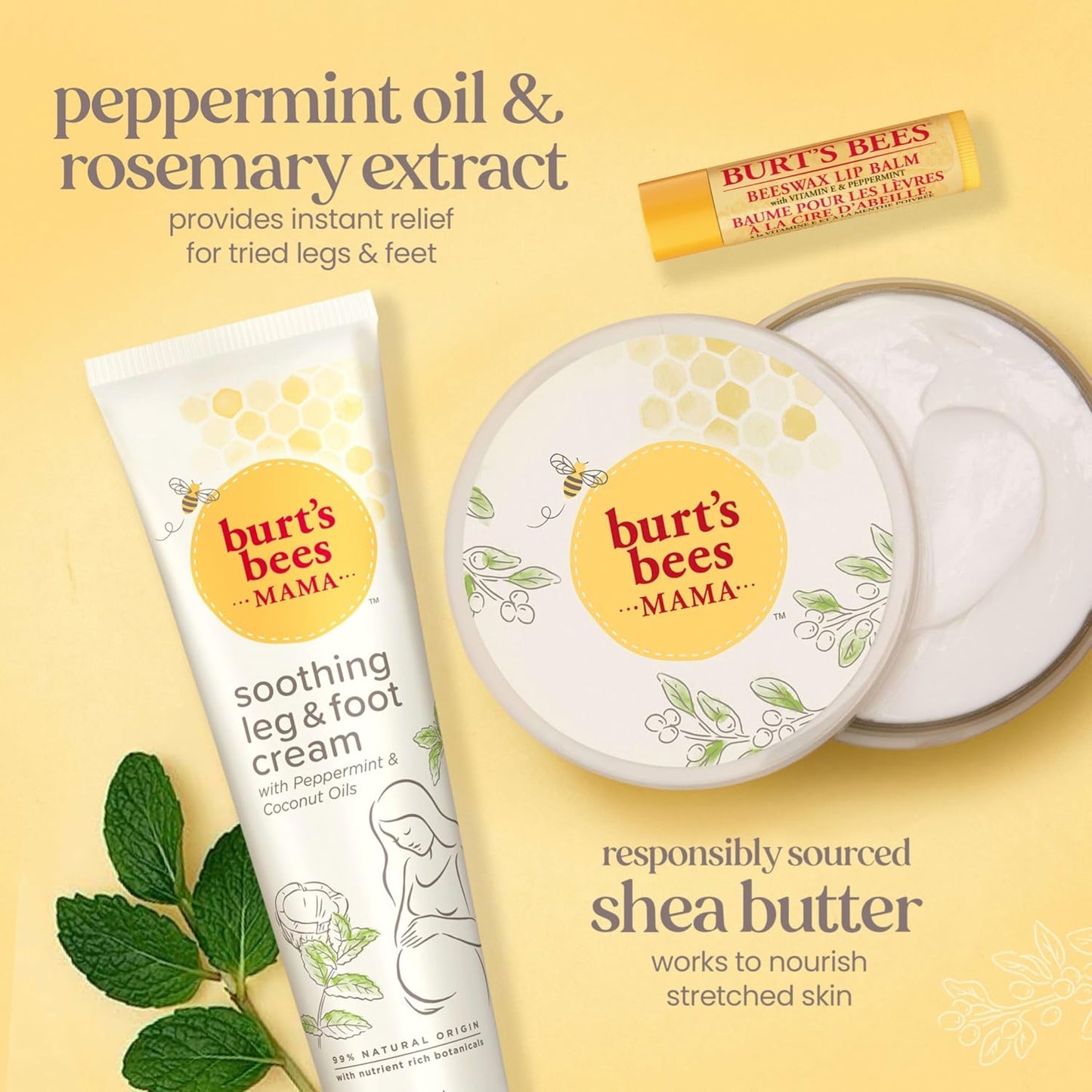Burt\u2019s Bees Mama Bee set de regalo con 3 productos para el cui...