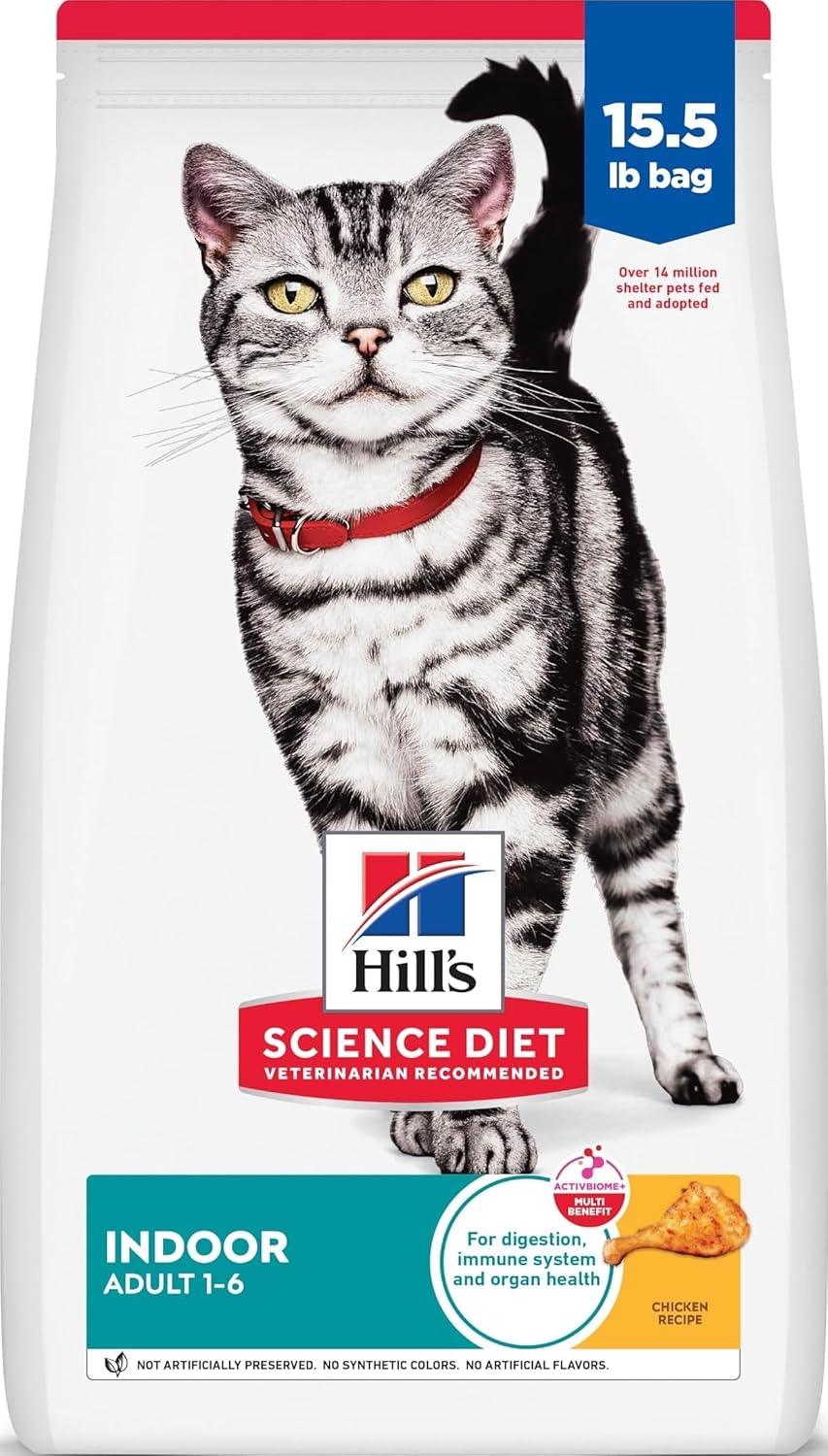 Hill\u2019s Science Diet Alimento seco para gatos de interior., Adulto